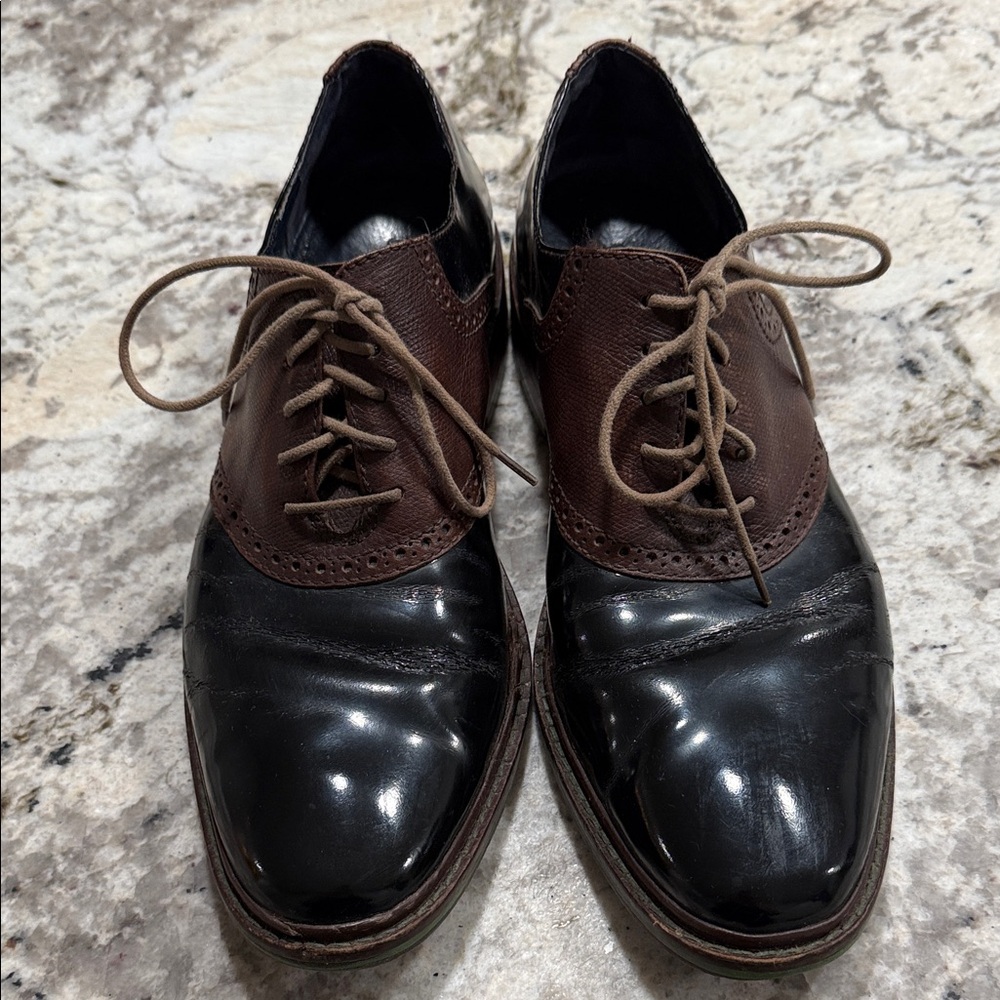Cole Haan Two-Tone Men’s Oxford in Black and Brown